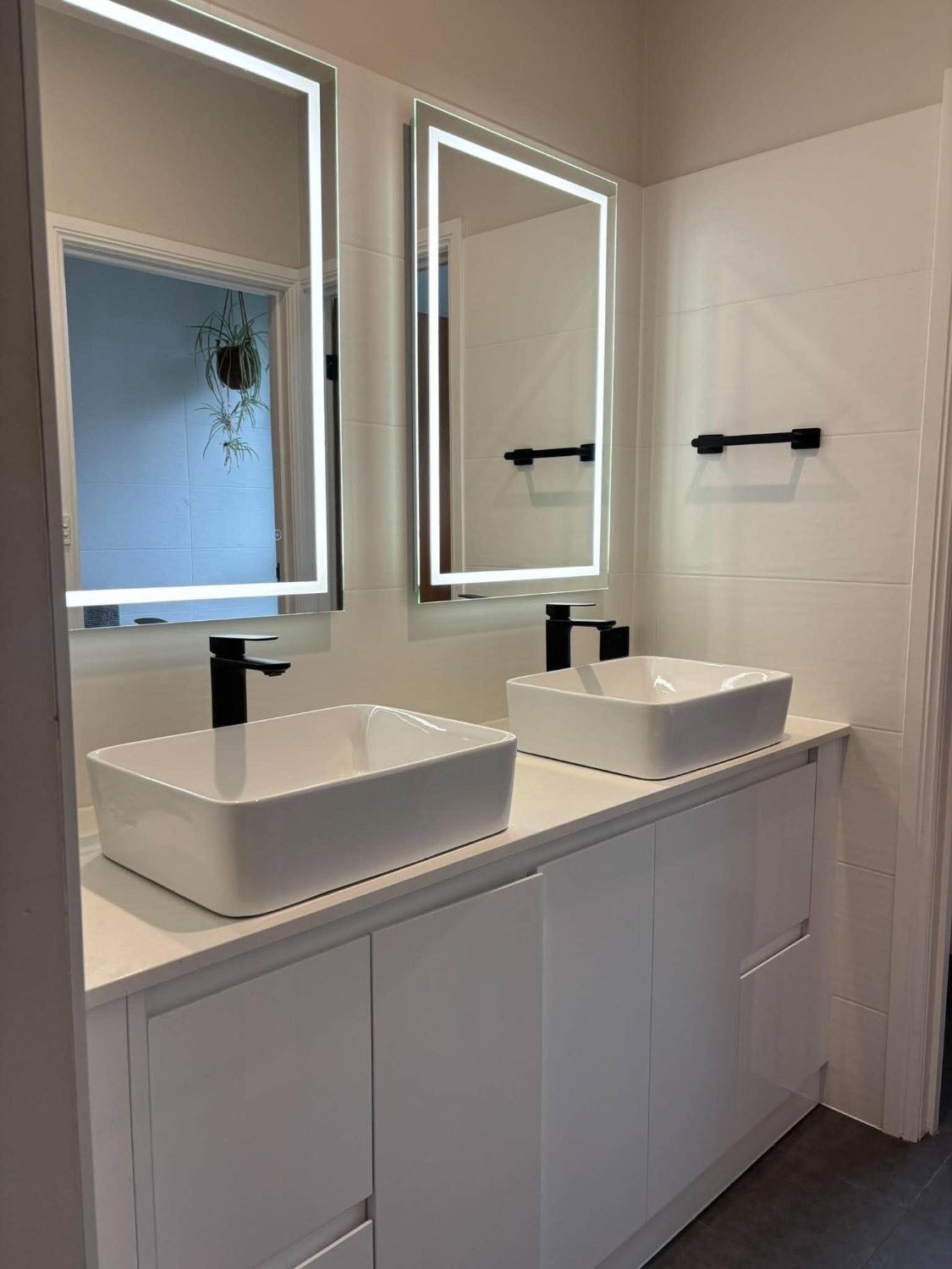 Sparkling clean bathroom vanity after a deep clean, Morphett Vale, Adelaide